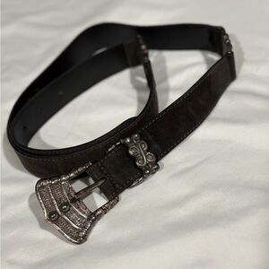 Express leather grey Belt .